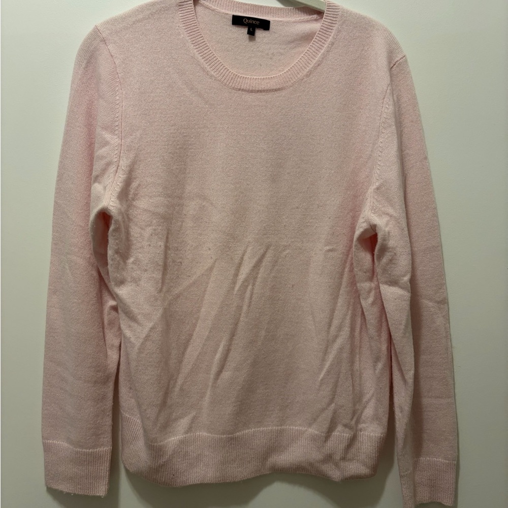 Quince Pale Pink Crewneck Sweater